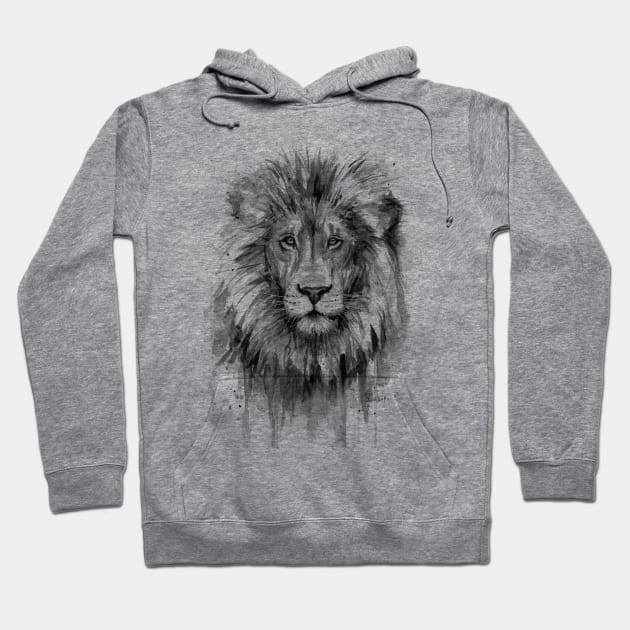 Lion Watercolor Hoodie by Olechka